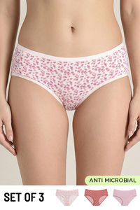 Zivame Regular Rise Full Coverage Hipster Panty (Pack of 3) - Multicolor — thumbnail 1